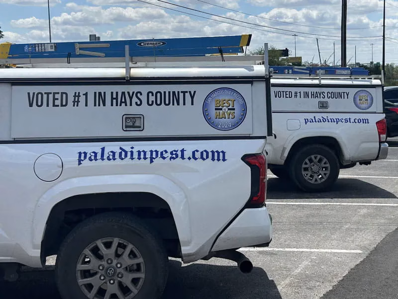 Paladin Pest Control Two Trucks Best of Hays